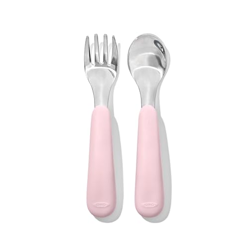 OXO Tot On-The-Go - Compact Blossom Flatware Set for Little Hands