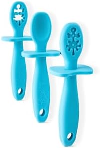 Growing Love Self-Feeding Baby Spoons Silicone with Anti-Choke Shield