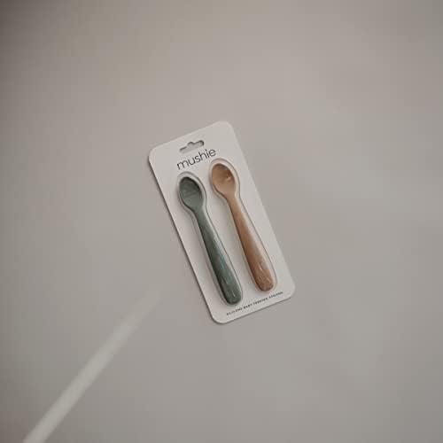 Mushie silicone feeding spoons Baby essentials Durable safe for mealtime