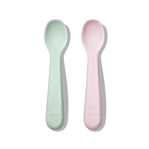 OXO Tot Silicone Spoons 2-Pack Blossom Opal