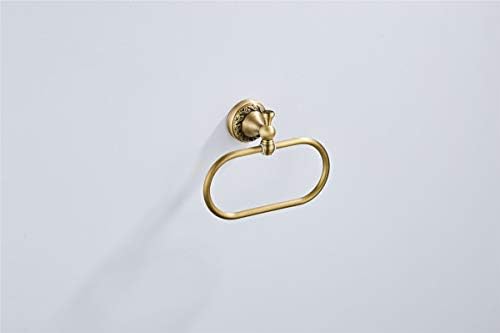 Flybath Oval Towel RingAntique Brass with Exquisite Pattern Durable Bathroom Kitchen Towel Hanger