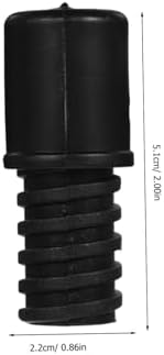 2-Piece Black Plastic Broom Handle Connector