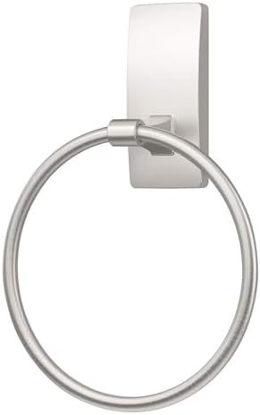 Command Hand Towel Holder Damage-Free Bathroom Organizing Kit Satin Nickel