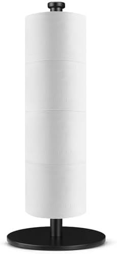 HHAOLUDUO Double-Action Toilet Paper Holder Stand
