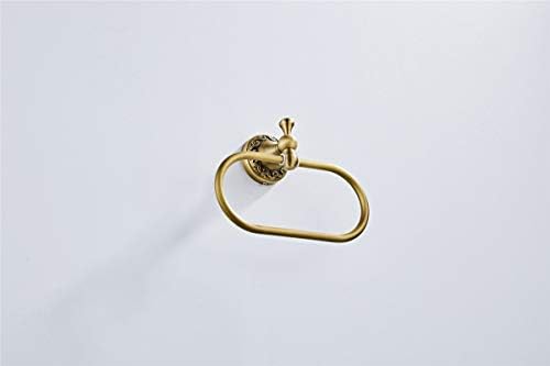 Flybath Oval Towel RingAntique Brass with Exquisite Pattern Durable Bathroom Kitchen Towel Hanger