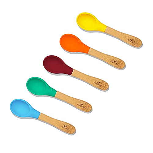 Avanchy Baby Spoons 5 Piece Set with Blue