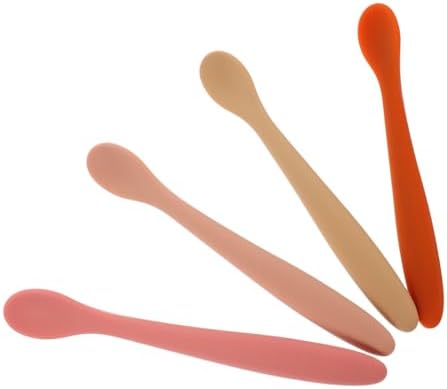 MAGICLULU 4pcs Silicone Spoons for Infants