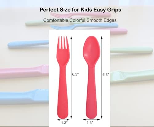 Jawbush 16 Pcs Kids Utensils Set Durable and Safe for Kids