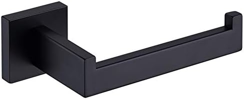 Stainless Steel Matte Black Toilet Paper Holder Rustproof Easy to Mount
