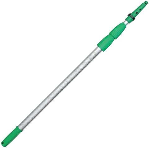 Unger ED450 Opti-Loc Aluminum Extension Pole 14ft Three Sections GreenSilver
