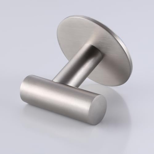 Zuvky Self Adhesive Hooks 304 Stainless Steel Heavy Duty 2 Pack Silver
