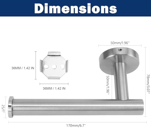 NearMoon Stainless Steel Toilet Paper Holder Brushed Nickel