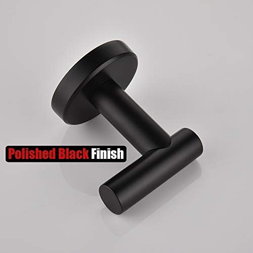 J-Q-K Black 2-Pack Bathroom Towel Hook
