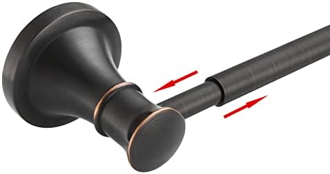 BESy Adjustable Bronze Towel Bar Round