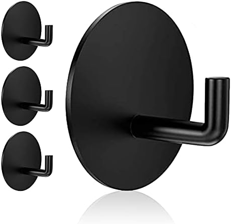 Rise Age 4-pack stainless steel bathroom hooks waterproof strong 6 lb load