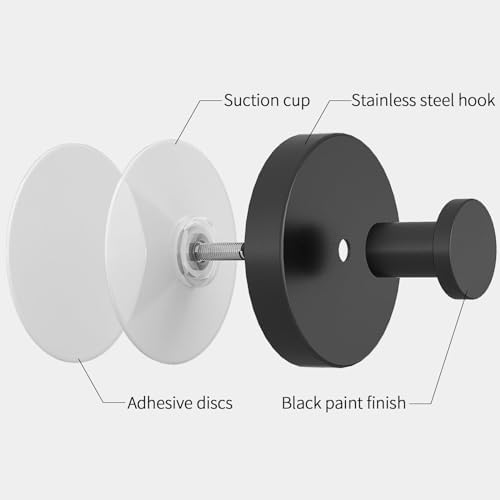 Suction Cup Hooks for Glass Surfaces - Easy Mounting Durable Design