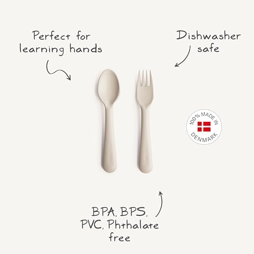 Mushie Safe plastic Flatware Set for Kids