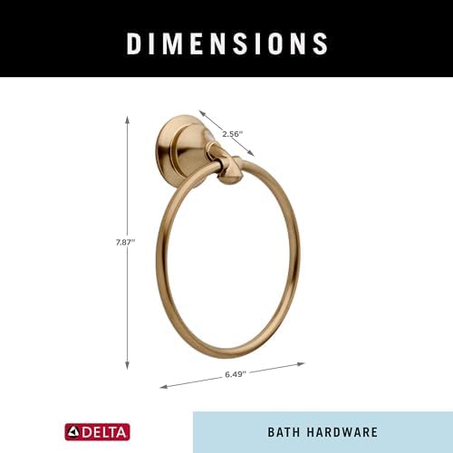 Delta Faucet 79446-CZ Linden Towel Ring Perfect For Contemporary