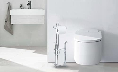SunnyPoint Premium Toilet Roll Storage Holder Stand - Chrome