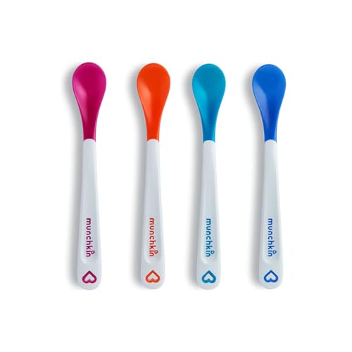 Munchkin White Hot Safety Baby Spoons BPA Free 4-Pack Polypropylene