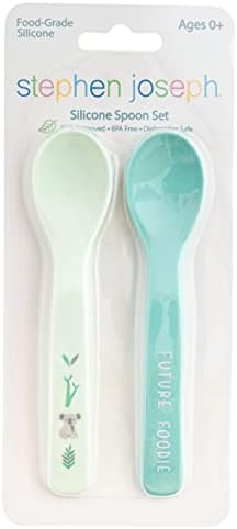 Stephen Joseph Silicone Baby Spoons Set Coordi