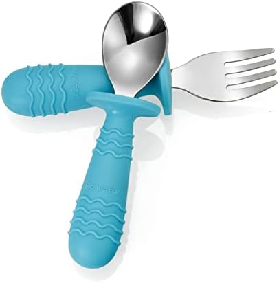 PandaEar BPA-Free Baby Utensils Silicone Holding Design for Toddlers
