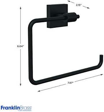 Franklin Brass Maxted Towel Ring-Matte Black