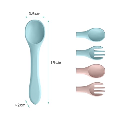 Vicloon Silicone Baby Spoon Set for Weaning