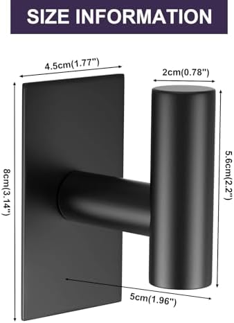 VAArhold Durable Towel Hook Adhesive Space-Saving 4-Pack