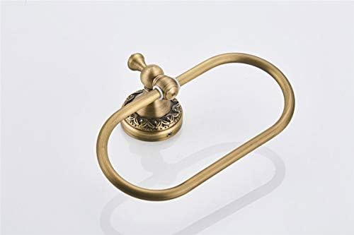 Flybath Oval Towel RingAntique Brass with Exquisite Pattern Durable Bathroom Kitchen Towel Hanger