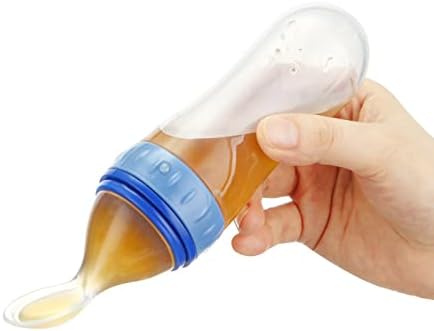 PandaEar 2 Pack Baby Food Spoon Disperner 2 Silicone Baby Spoons