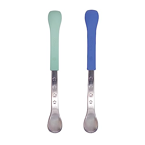 Nuby 2-in-1 Hot Safe Feeding Spoons for Babies 6 Months