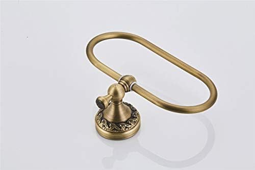 Flybath Oval Towel RingAntique Brass with Exquisite Pattern Durable Bathroom Kitchen Towel Hanger