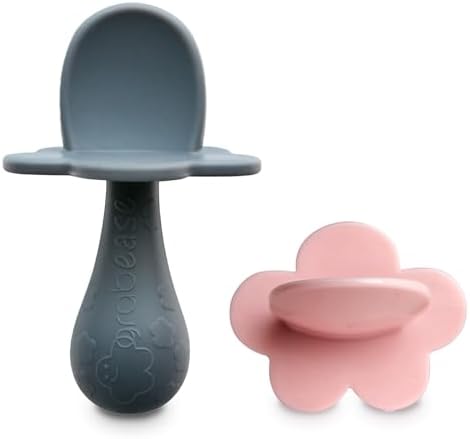 Grabease Baby silicone Spoon Set for Baby Led Weaning