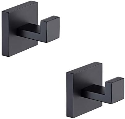 TASTOS Bath Towel Coat Hangers Stainless Steel Modern Black Design