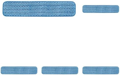 rubbermaid commercial 24-inch microfiber damp mop pad pack of 5 blue