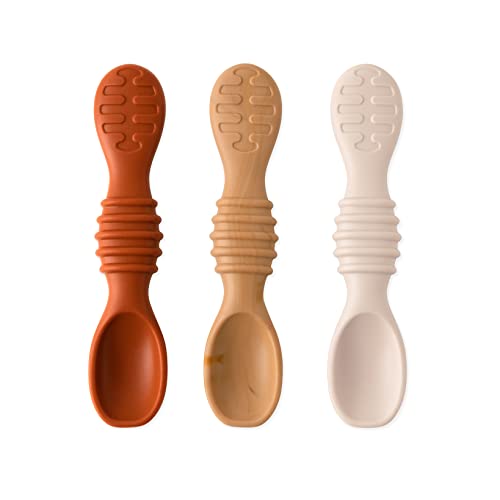 Perfect for Baby-Led Weaning 4-Mos 3-PK Beige and Brown
