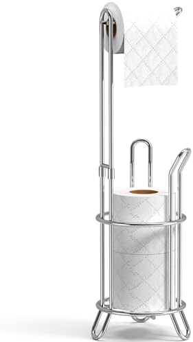 Simple Houseware Toilet Paper Storage Holder Stand Chrome