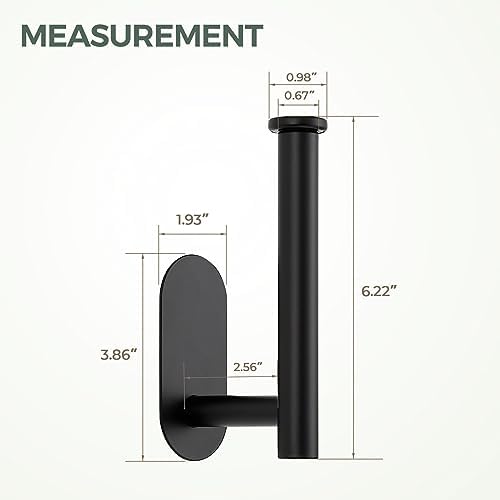 Matte Black Stainless Steel Toilet Paper Holder