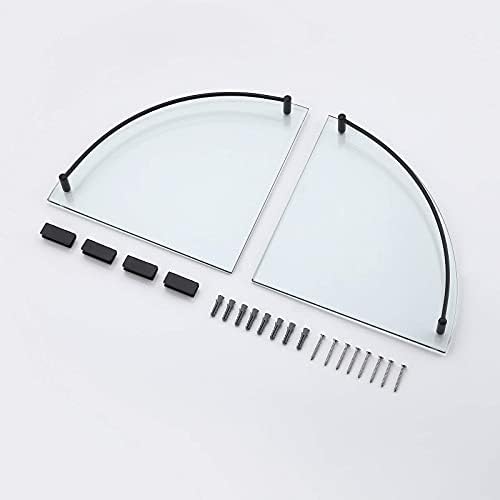 Stainless Steel Tempered Glass Corner Shelf for Bathroom