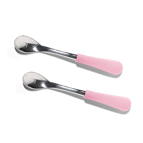 Avanchy Stainless Steel Silicone Baby Spoons Set