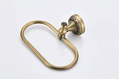 Flybath Oval Towel RingAntique Brass with Exquisite Pattern Durable Bathroom Kitchen Towel Hanger