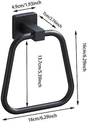 Matte Black Towel Ring Durable Stylish
