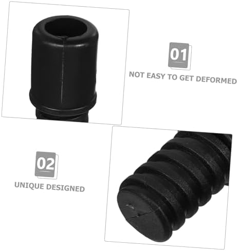 2-Piece Black Plastic Broom Handle Connector