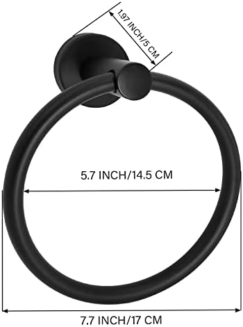 Sturdy Mat Black Towel Holder for Bathroom