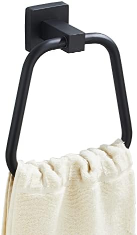 Matte Black Towel Ring Durable Stylish