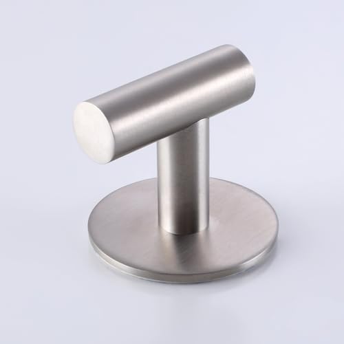 Zuvky Self Adhesive Hooks 304 Stainless Steel Heavy Duty 2 Pack Silver