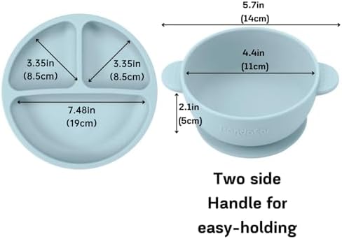 PandaEar Safe Silicone Baby Flatware Set - 9 Piece Self-Feeding Spoons and Cups