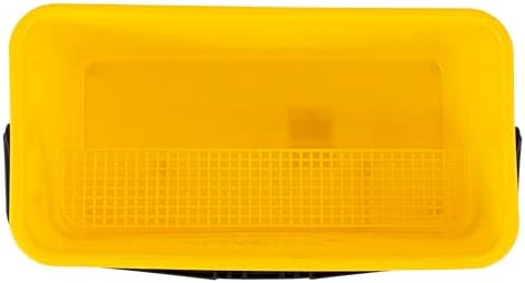 Restaurantware 25-Quart Mop Bucket with 4-Wheeler Casters and Sieve Yellow