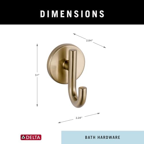 Champagne Bronze Single Towel Hook for the Bathroom